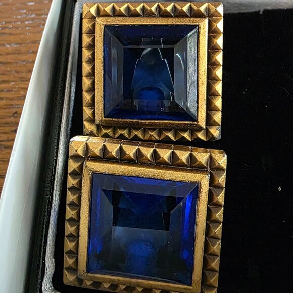 Yves Saint Laurent Vintage Crystal Clip-On Earrings - Picture 1 of 5